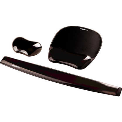 Mouse Pad Fellowes con Reposamuñecas de Gel Crystal Color Negro