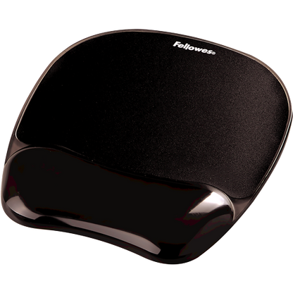Mouse Pad Fellowes con Reposamuñecas de Gel Crystal Color Negro