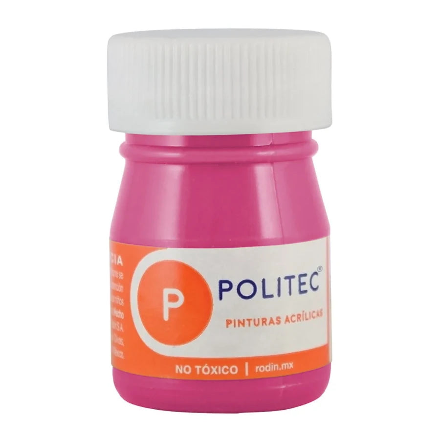 Pintura Acrilica Politec Carmin Claro 20 ml No 323 caja c/12 piezas