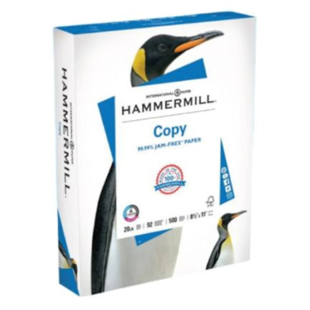 Papel Cortado Hammermill Carta 75 Grs 92% de Blancura Caja c/5000 Hojas