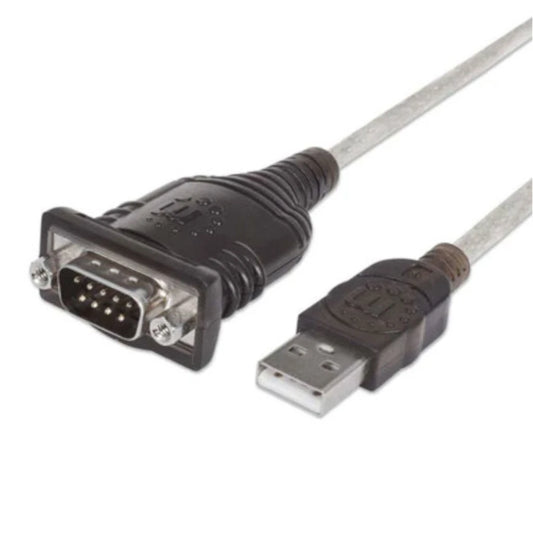 Convertidor USB Manhattan a Serial DB9 0.4m Chip FTDI FT232