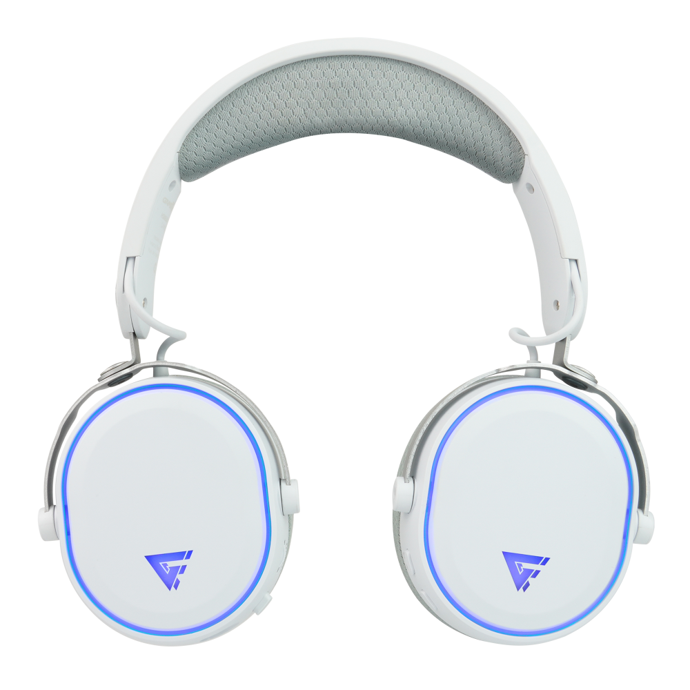 Diadema Game Factor HSB600 Gaming Inalámbrica RGB Triple Conectividad Micrófono Removible Surround 7.1 Color Blanco