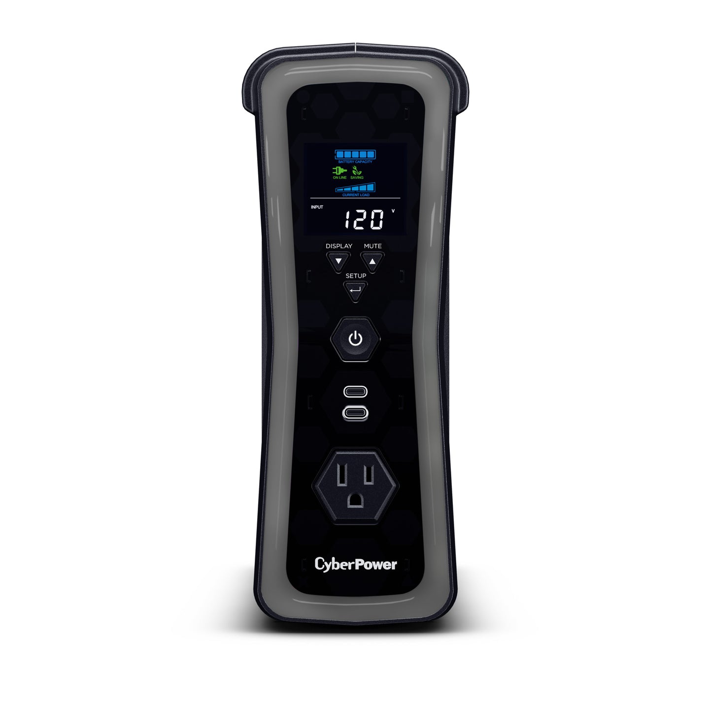 UPS CyberPower GX150C2 1500VA 1000W 120V PFC Activo RGB Panel LCD USB-Cx2