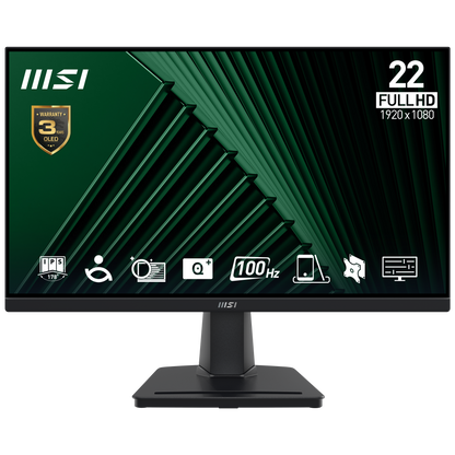 Monitor MSI PRO MP225V 21.4 " LED 1920x1080 Full HD 100Hz HDMI Negro