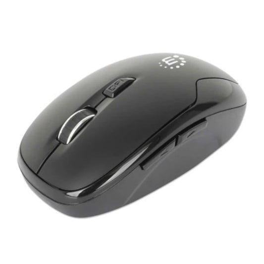Mouse Optico Manhattan Inalambrico 6 botones Diestro 2.4G Negro
