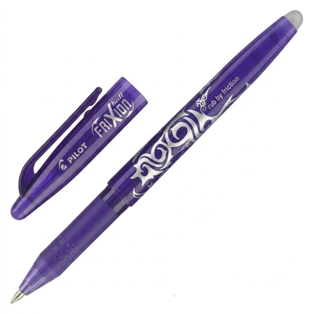 Bolígrafo Pilot Frixion Ball Sweet Paradise Morado/Cocoa Tinta Azul C/12 Pzas