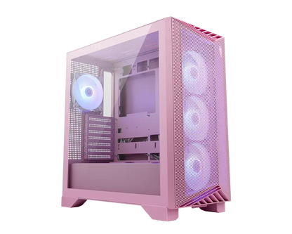 Gabinete MSI MPG GUNGNIR 212R PZ Pink Torre Media ATX 4 Ventiladores RGB Vidrio Templado Rosa