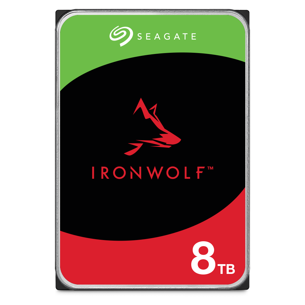 Disco Duro Seagate IronWolf 8TB 3.5" 7200RPM SATA lll 6Gbit/s Caché 64MB 1-8 Bahías para NAS