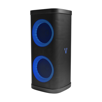 BAFLE VORAGO KSP-580 2x6.5 2x2.5 TWEEETER 40W RMS 3600mAh CIRCLE LED TWS MICROFONO USB / TF / AUX / BT