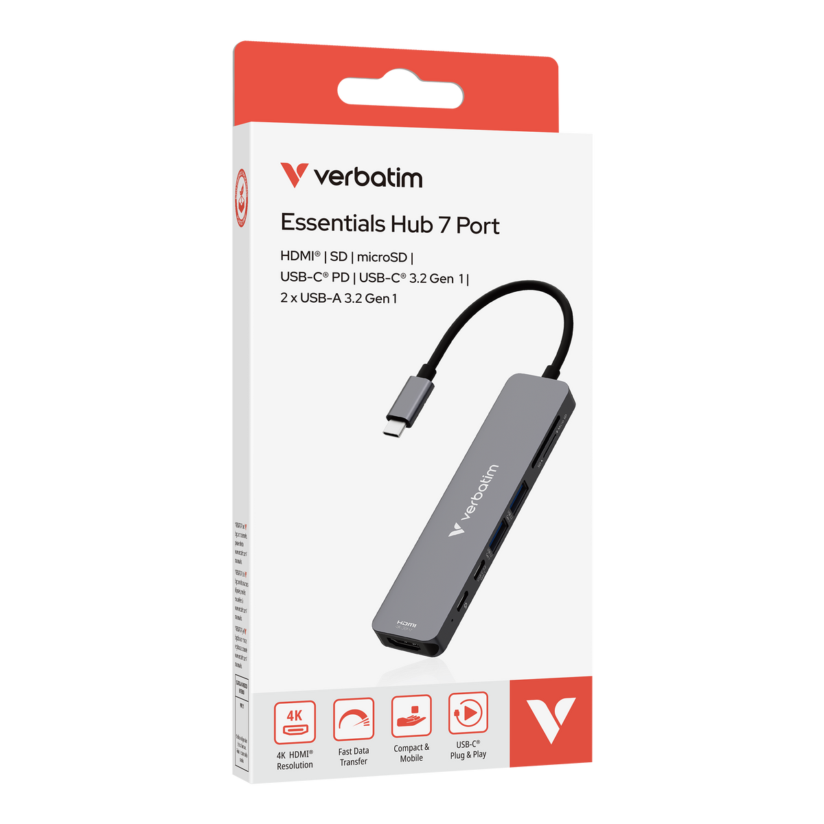 Hub Verbatim Multipuerto USB-C - 7 puertos 100W