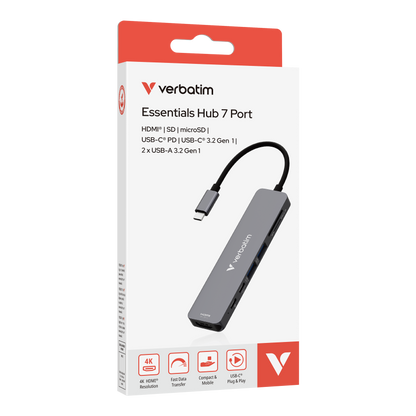 Hub Verbatim Multipuerto USB-C - 7 puertos 100W