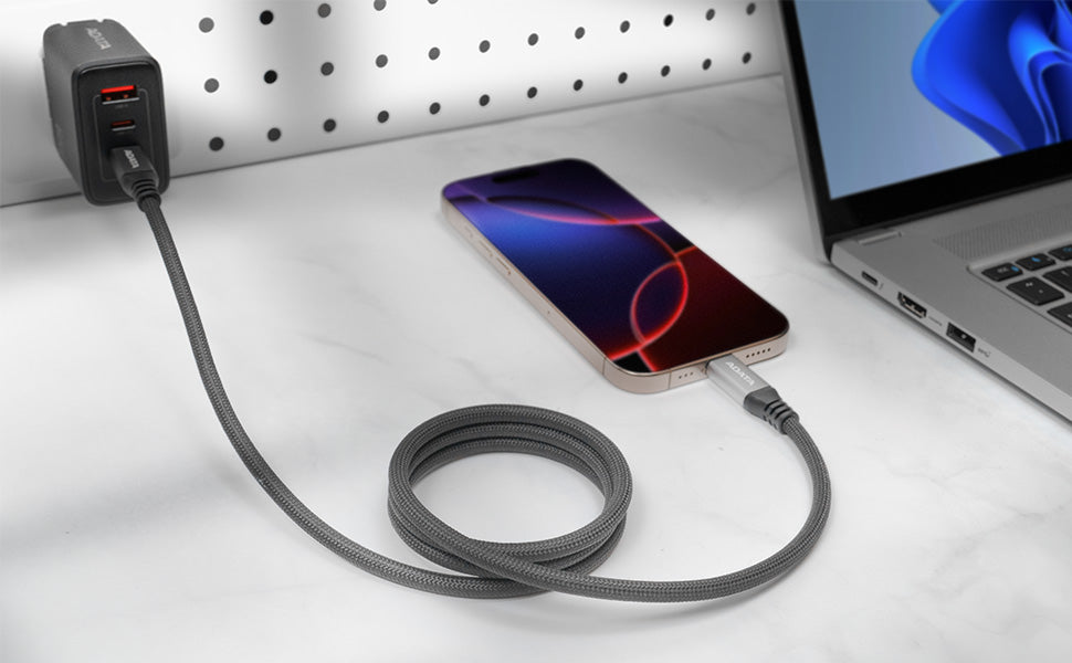 CABLE MAGNETICO ADATA USB-C ADOPTA EL USB 3.2 GEN2 ESTANDAR VLOCIDAD DE TRANSFERENCIA DE DATOS DE 10 GBPS COLOR NEGRO