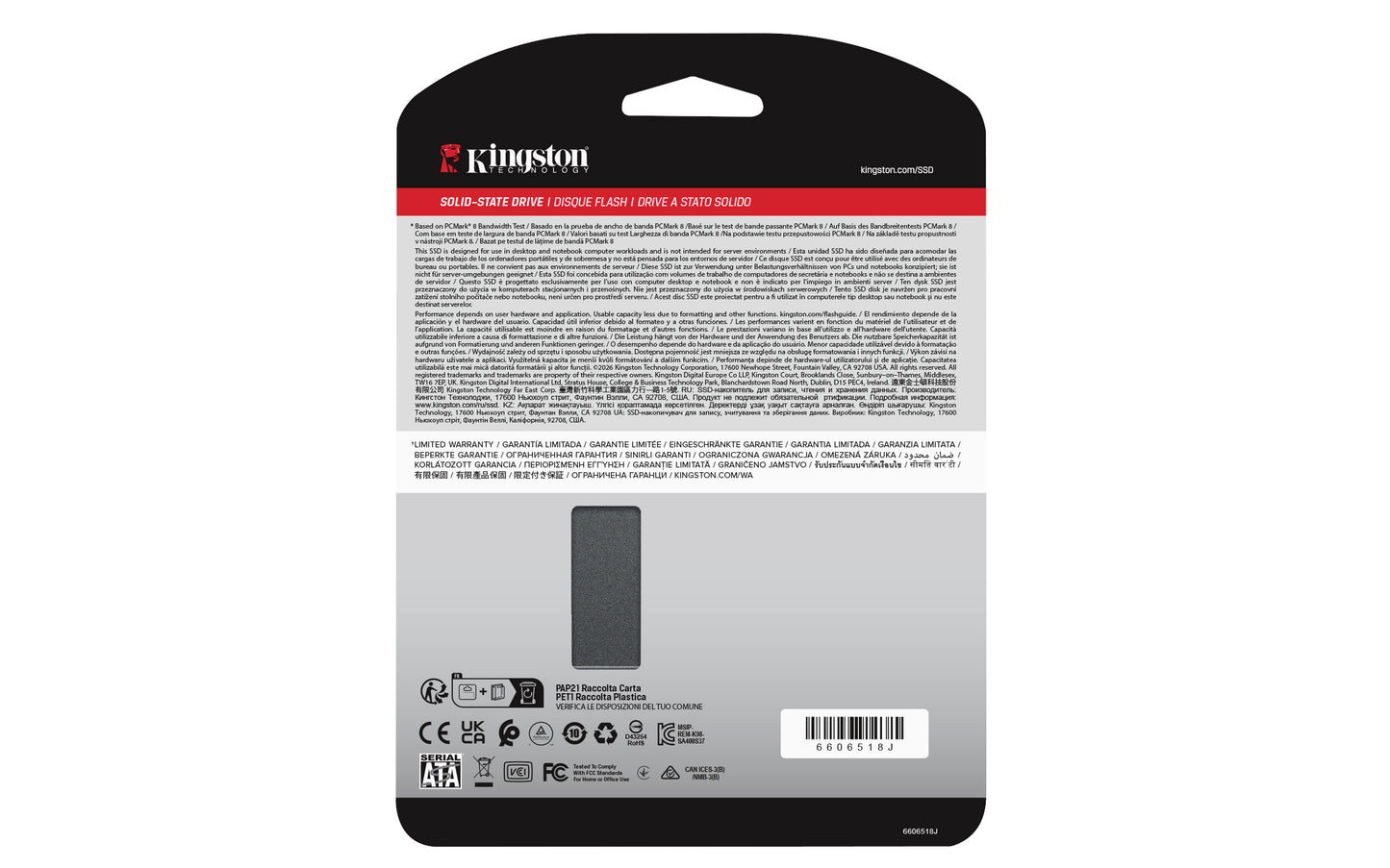Unidad de Estado Sólido SSD Kingston A400 240GB 2.5 Sata3 7mm Lect.500/Escr.350mbs