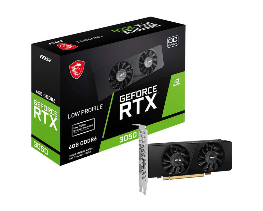 Tarjeta de Video MSI GeForce RTX 3050 LP 6G OC 6GB GDDR6