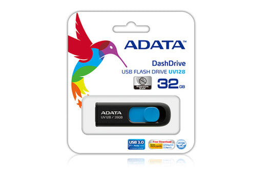 Memoria USB Adata UV128 128 GB 3.2 Color Negro-Azul