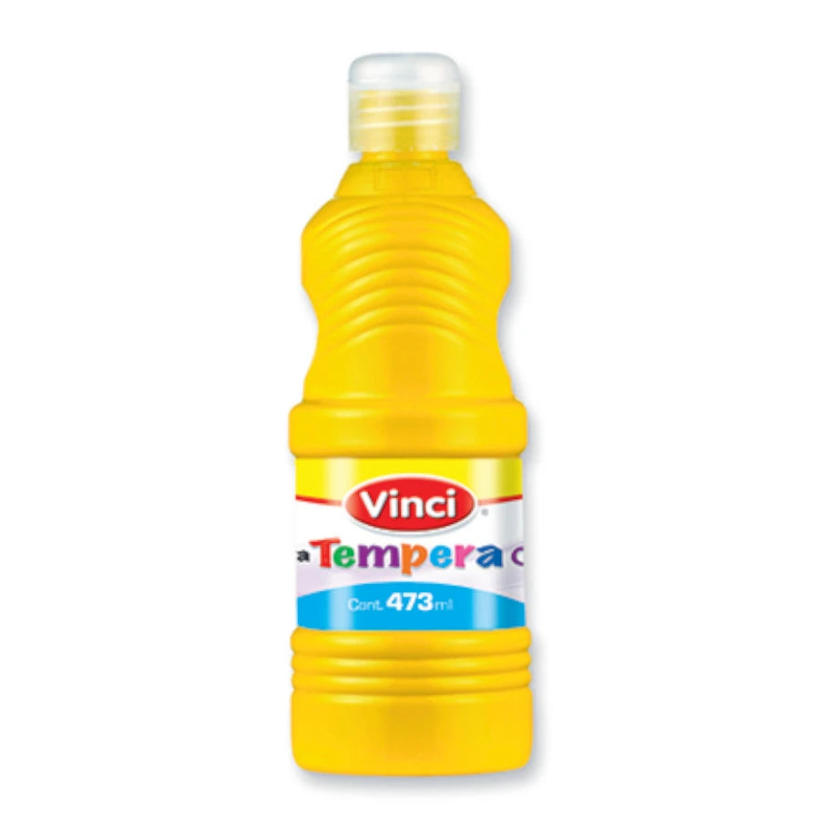 Pintura tempera vinci 473 ml amarillo limón