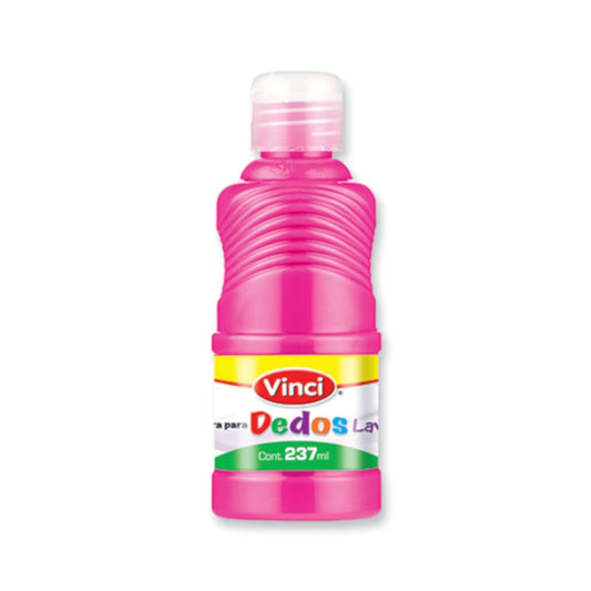 Pintura para dedos lavable vinci 237 ml magenta