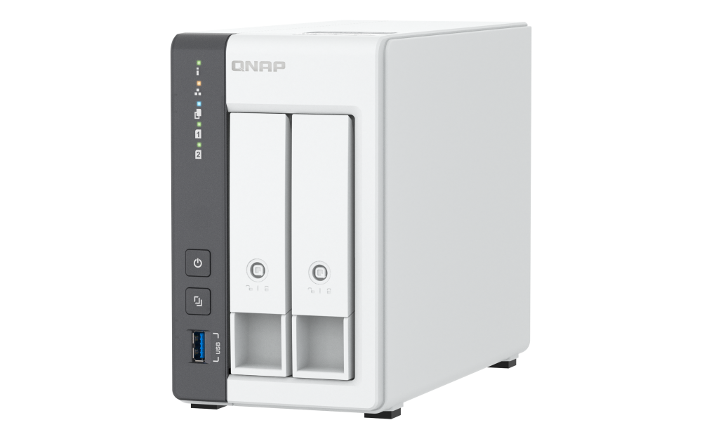 Unidad Almacenamiento NAS QNAP CPU ARM Cortex A55 Quad Core 2.0GHz 4GB RAM RJ45 2.5GbE 2 Bahias 3.5 Linux Sin Discos