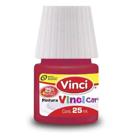 Pintura cartel vinci 25 ml rojo carmesi - 56 caja c/10 piezas