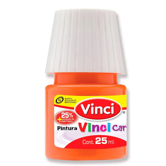 Pintura cartel vinci 25 ml rojo naranja - 53 caja c/10 piezas