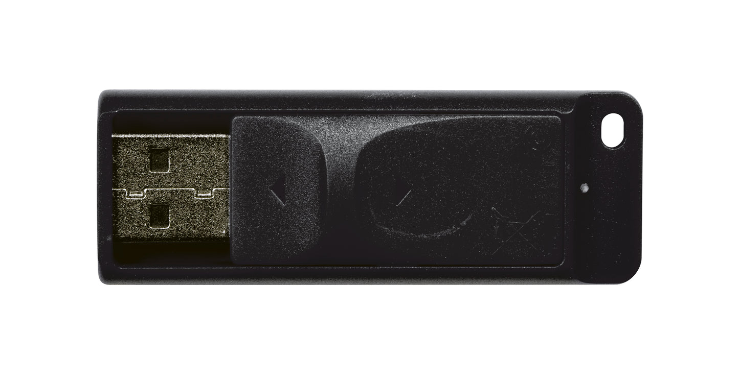 Memoria USB Verbatim 64GB 2.0 Slider Color Negro