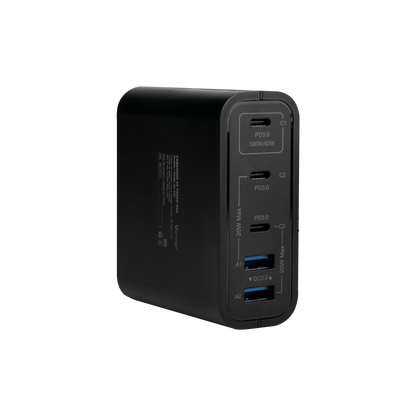 CARGADOR DE PARED VORAGO AU-600 TIPO C 100W PD 5 PUERTOS QUICK CHARGE 3.0 NEGRO