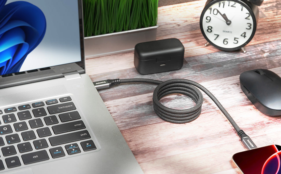 CABLE MAGNETICO ADATA USB-C ADOPTA EL USB 3.2 GEN2 ESTANDAR VLOCIDAD DE TRANSFERENCIA DE DATOS DE 10 GBPS COLOR NEGRO