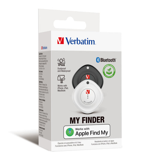 Localizador Verbatim Bluetooth MyFinder Verbatim Blanco y Negro Paquete C/2 Piezas