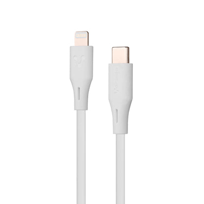 CABLE VORAGO CAB-CL01W TIPO C-  LIGHTNING 20W 1 METRO CARGA RAPIDA  BLANCO