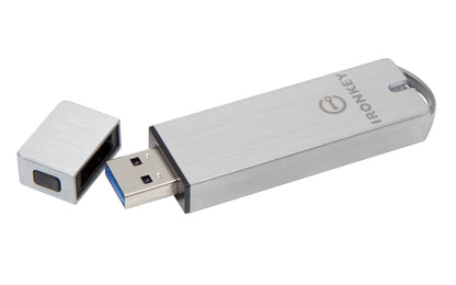 Memoria USB Kingston IronKey S1000 Flash 32GB Encriptado Criptochip Integrado Color Plata