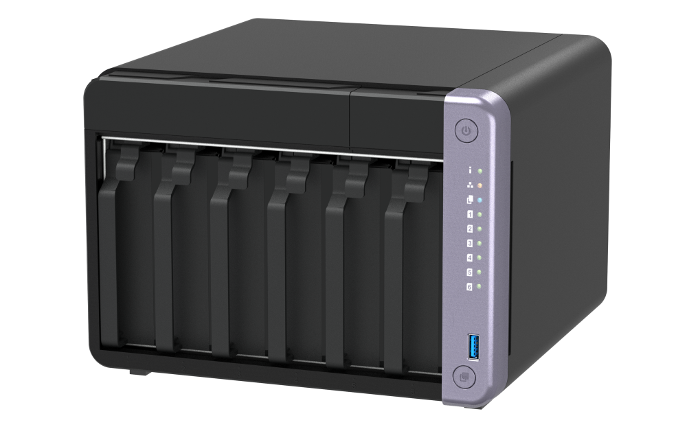 Unidad NAS QNAP CPU ARM Alpine AL524 Quad Core 2.0GHz 4GB RAM RJ45 10GbE 6 Bahias 3.5" Linux Sin Discos