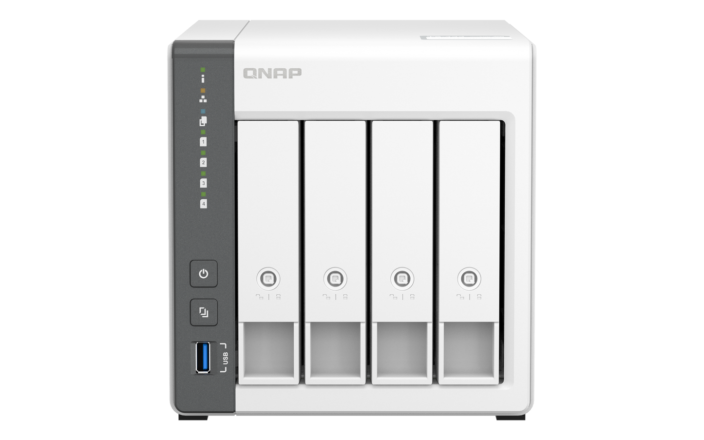 Unidad Almacenamiento NAS QNAP CPU ARM Cortex A55 Quad Core 2.0GHz 4GB RAM RJ45 2.5GbE 4 Bahias 3.5 Hasta 22TB Linux S/D