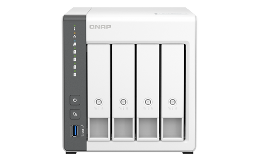Unidad Almacenamiento NAS QNAP CPU ARM Cortex A55 Quad Core 2.0GHz 4GB RAM RJ45 2.5GbE 4 Bahias 3.5 Hasta 22TB Linux S/D