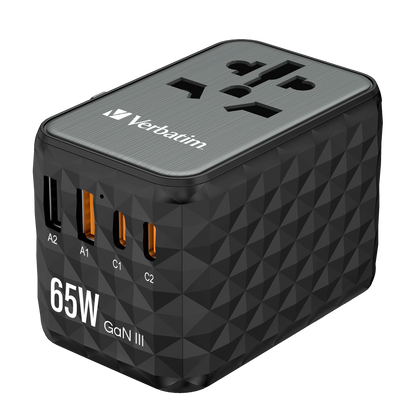 Adaptador Verbatim Universal de viaje UTA-05 GaN III 65 W