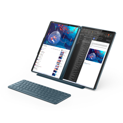 Laptop Lenovo Idea Yoga Book 9 13IRU8 13.3 Touch 2.8K Intel Core i7-1355U 1.70GHz 16GB 1TB SSD Windows 11 Home 64-bit Esp Turquesa