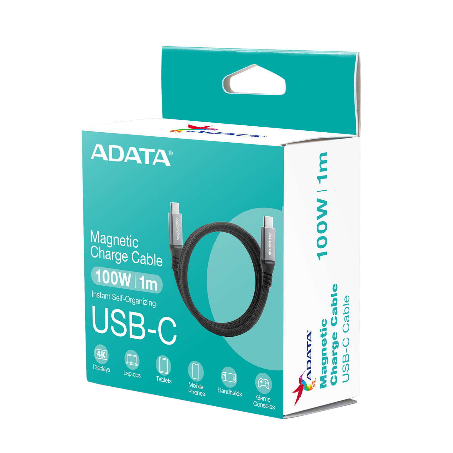 CABLE MAGNETICO ADATA USB-C ADOPTA EL USB 3.2 GEN2 ESTANDAR VLOCIDAD DE TRANSFERENCIA DE DATOS DE 10 GBPS COLOR NEGRO
