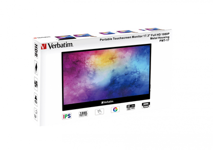 Monitor Touch Portatil Verbatim 17.3" Full HD (1080p) Resolucion 1920 x 1080