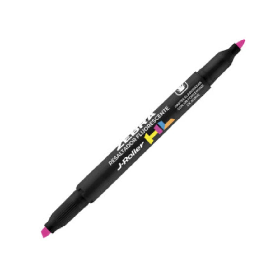 Resaltador Zebra Jroller HL Doble punta color rosa caja c/12