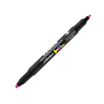 Resaltador Zebra Jroller HL Doble punta color rosa caja c/12