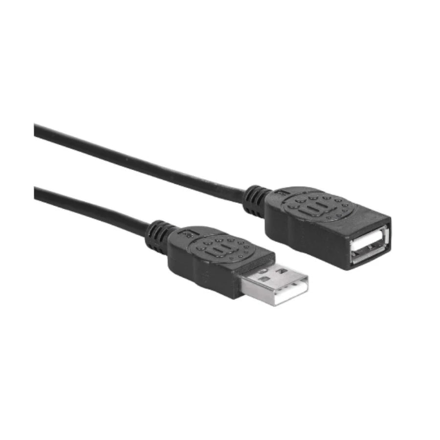 Cable Manhattan USB V2.0 Ext Tipo A  0.9M Negro