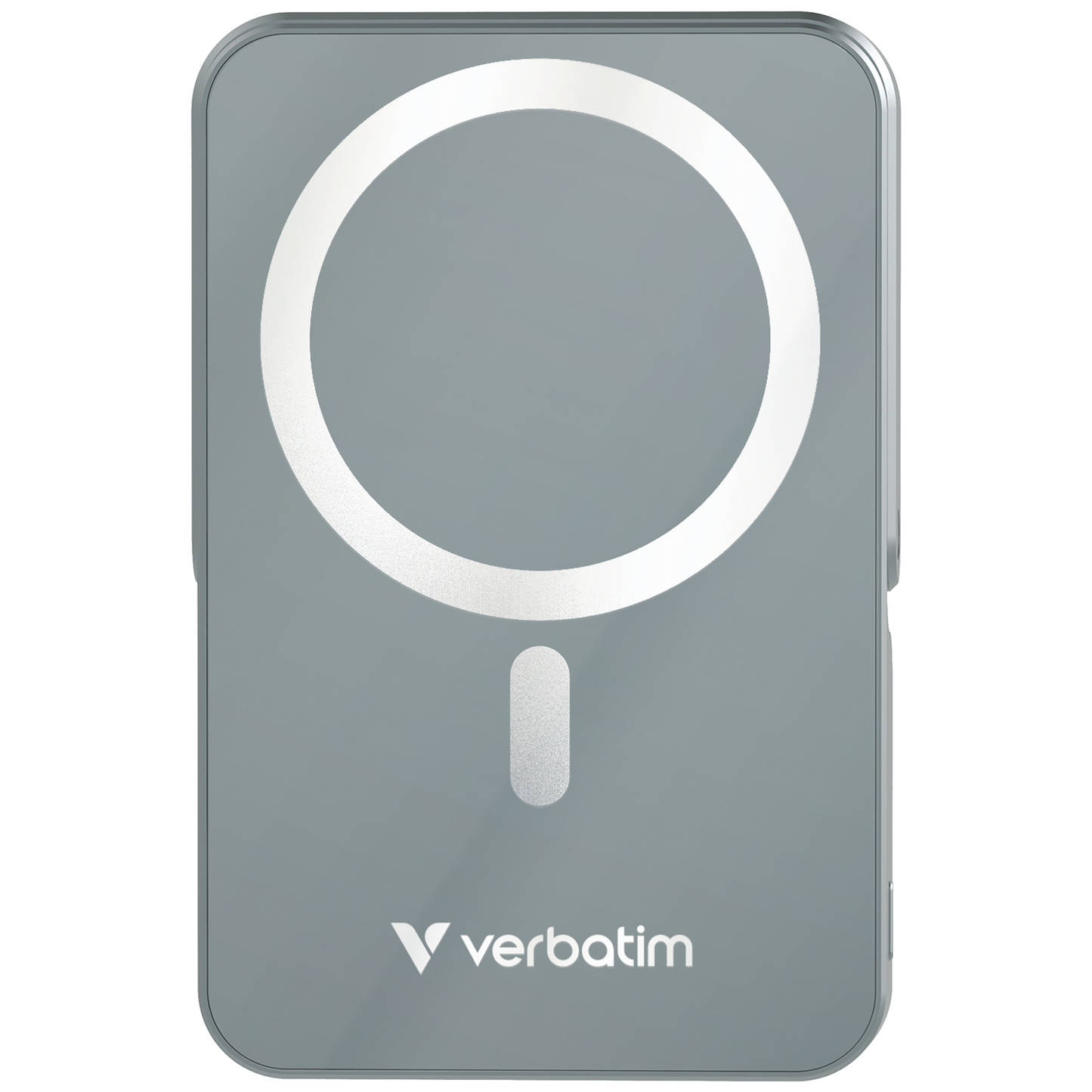 Cargador Magnético Verbatim con carga inalámbrica de vidrio con soporte de 10 000 mah color Gris