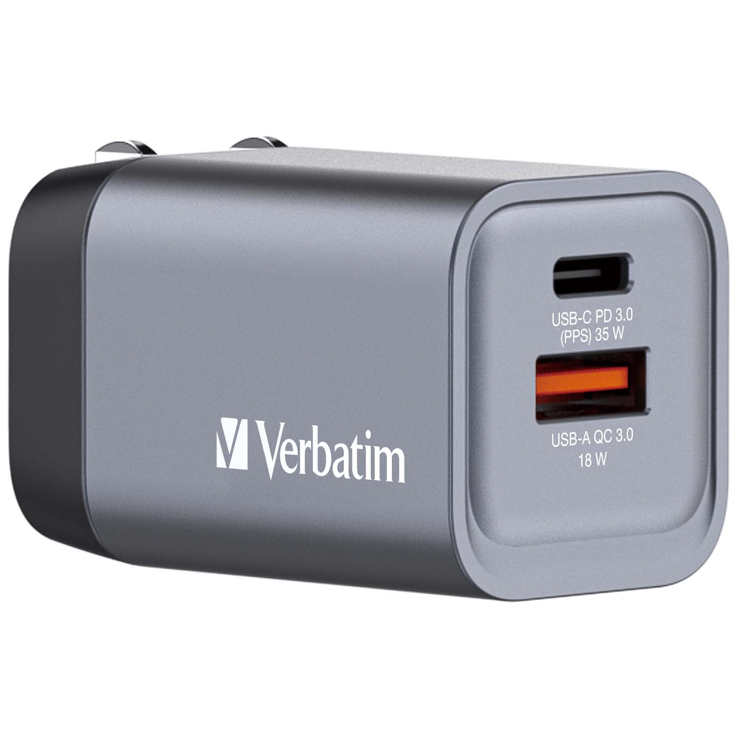 Cargador Verbatim de pared GaN - 2 puertos 35 W
