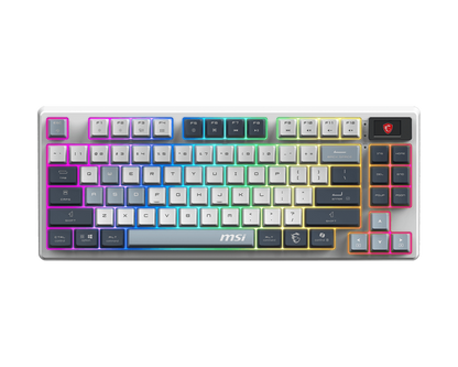 Teclado Gamer MSI Forge GK600 TKL Wireless Sky LED RGB Mecánico Inalámbrico USB/BT Multicolor Inglés