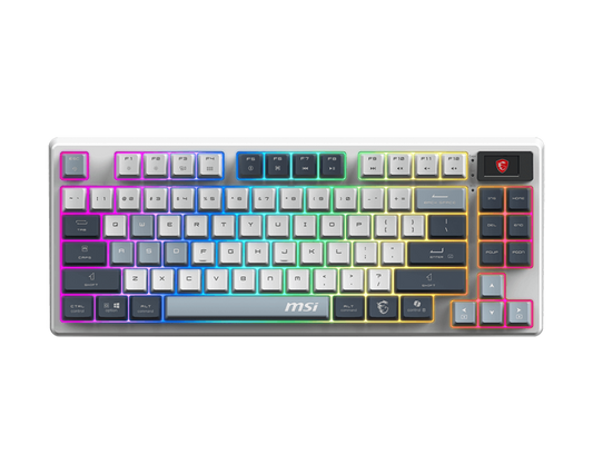 Teclado Gamer MSI Forge GK600 TKL Wireless Sky LED RGB Mecánico Inalámbrico USB/BT Multicolor Inglés