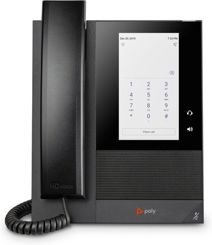 Poly Telefono IP multimedia empresarial CCX 400 para Microsoft Teams y habilitado con PoE