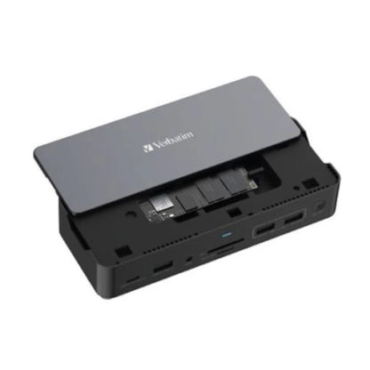 Docking Verbatim Carcasa SSD USB-C Pro 15 en 1 Suministro Eléctrico 80W Color Negro