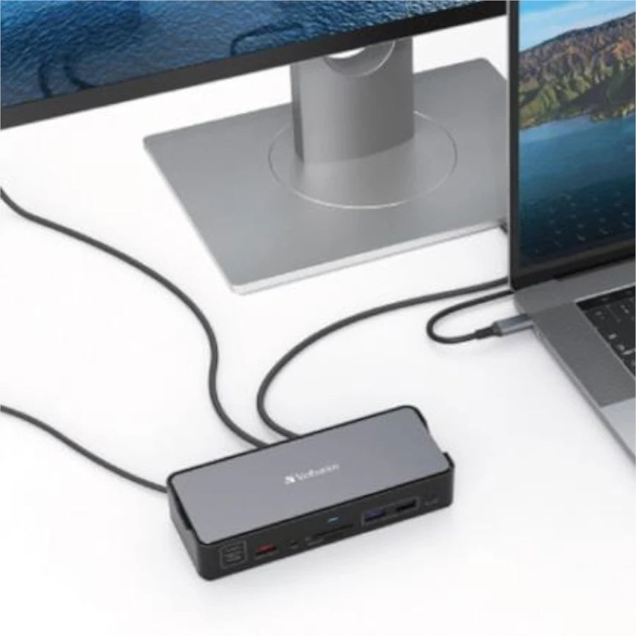 Docking Verbatim Carcasa SSD USB-C Pro 15 en 1 Suministro Eléctrico 80W Color Negro