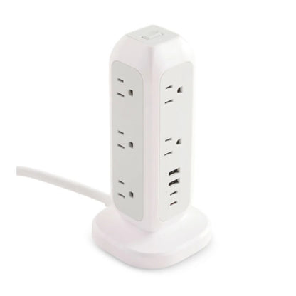 Torre Multicontacto Verbatim con 11 Tomas de Corriente y Protección contra Sobrecarga Puertos 2xUSB-C 2xUSB-A