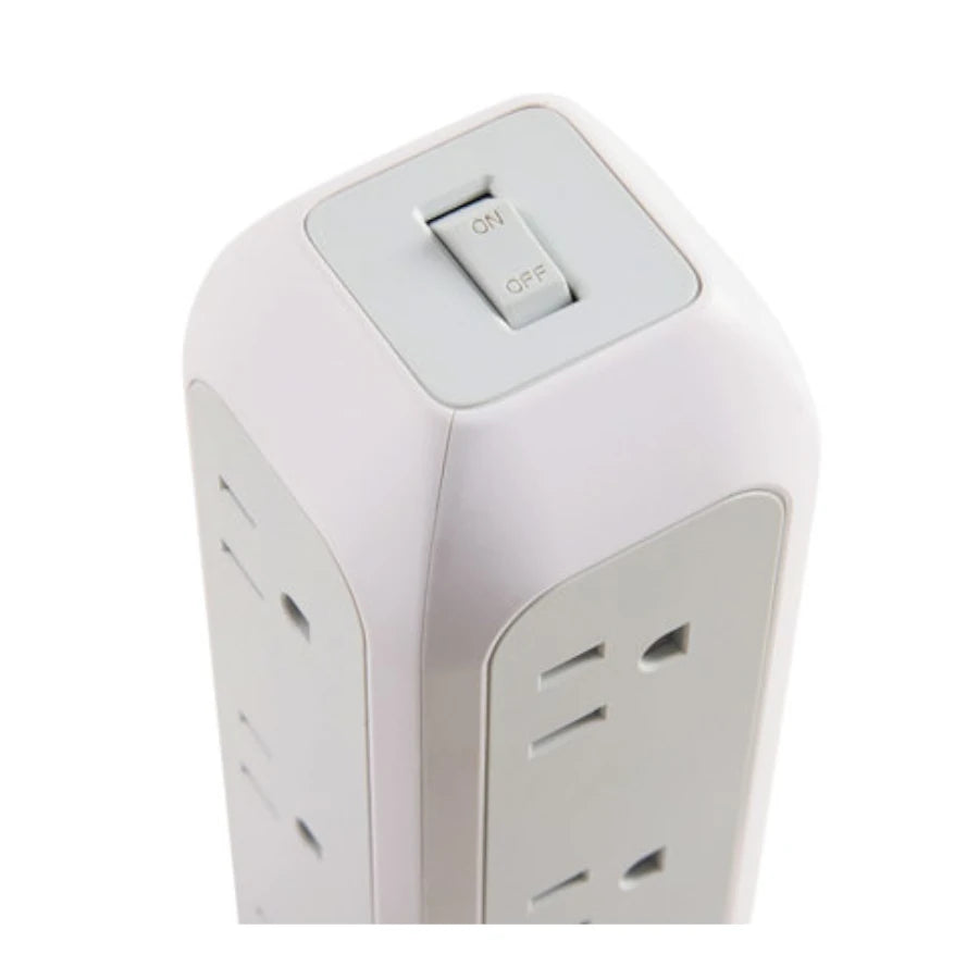 Torre Multicontacto Verbatim con 11 Tomas de Corriente y Protección contra Sobrecarga Puertos 2xUSB-C 2xUSB-A