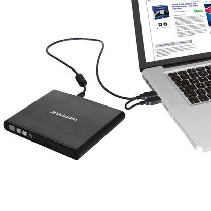 Grabadora Verbatim CD/DVD Externa SlimLine Color Negro
